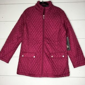 Jame Ashley quilted puffer jacket size M Rose colored